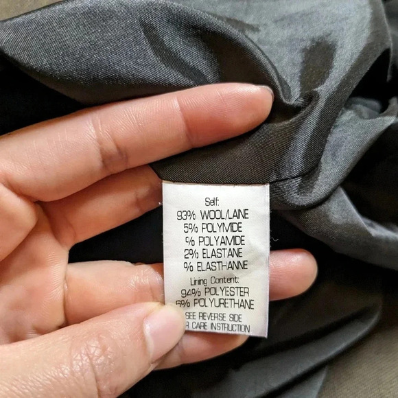 Theory Brown Wool Blazer Jacket Size 10 Hidden Buttons - Picture 4 of 9